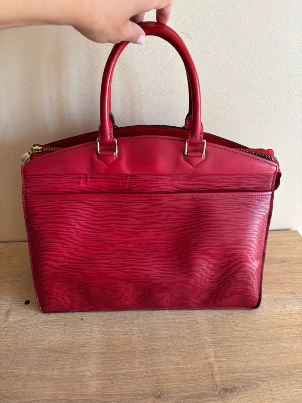 Authentic Louis vuitton leather Riviera tote